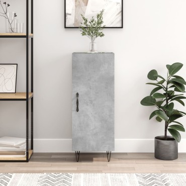 vidaXL Ντουλάπι Γκρι Σκυροδέματος 34,5x34x90cm Επεξεργασμένο Ξύλο 1 τεμ.