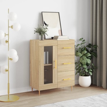 vidaXL Ντουλάπι Sonoma Δρυς 69,5x34x90cm από Επεξεργασμένο Ξύλο 1 τεμ.