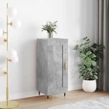 vidaXL Ντουλάπι Γκρι Σκυροδέματος 34,5x34x90cm Επεξεργασμένο Ξύλο 1 τεμ.