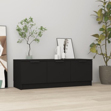 vidaXL Έπιπλο Τηλεόρασης Μαύρο 102x35x36,5cm Επεξεργασμένο Ξύλο