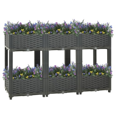 vidaXL Ζαρντινιέρα 120 x 40 x 71 εκ. από Πολυπροπυλένιο
