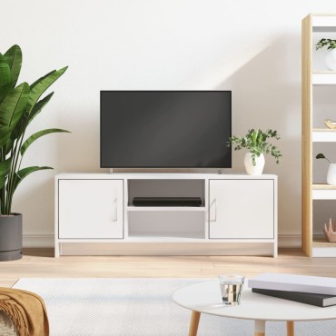 vidaXL Έπιπλο Τηλεόρασης Γυαλ. Λευκό 102x30x37,5cm Επεξεργασμένο Ξύλο
