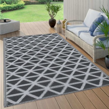 vidaXL Χαλί εξωτερικού χώρου ARAKIL Μαύρο 160x230 cm PP