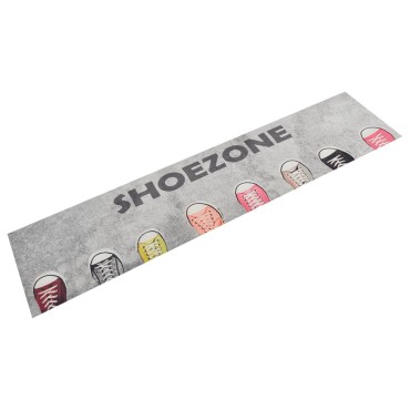 vidaXL Χαλί Κουζίνας Πλενόμενο Επιγραφή Shoezone 60x300 εκ. Βελούδινο