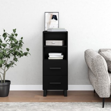 vidaXL Ντουλάπι Μαύρο 34,5x34x90cm από Επεξεργασμένο Ξύλο 1 τεμ.