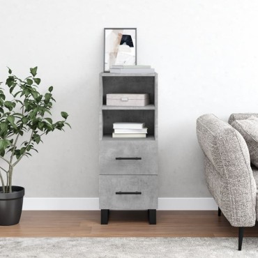 vidaXL Ντουλάπι Γκρι Σκυροδέματος 34,5x34x90cm Επεξεργασμένο Ξύλο 1 τεμ.