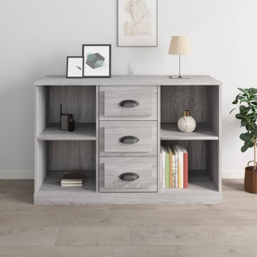 vidaXL Μπουφές Γκρι Sonoma 104,5x35,5x67,5cm από Επεξεργασμένο Ξύλο 1 τεμ.