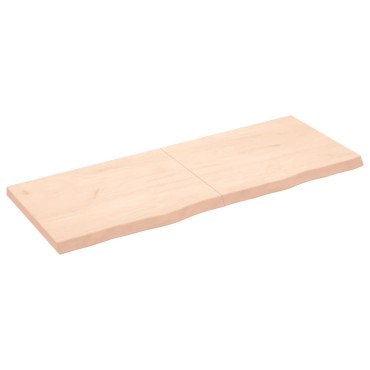vidaXL Ράφι Τοίχου 160x60x(2-6)cm από Ακατέργαστο Μασίφ Ξύλο Δρυός 1 τεμ.