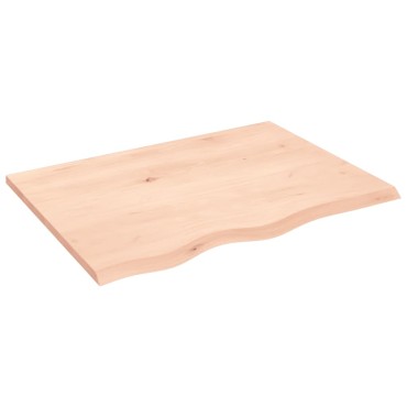 vidaXL Ράφι Τοίχου 80x60x2cm από Ακατέργαστο Μασίφ Ξύλο Δρυός 1 τεμ.