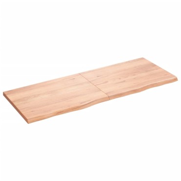 vidaXL Ράφι Τοίχου Ανοιχτό Καφέ 160x60x(2-4)cm Επεξ. Μασίφ Ξύλο Δρυός 1 τεμ.