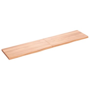 vidaXL Ράφι Τοίχου Ανοιχτό Καφέ 180x40x(2-4)cm Επεξ. Μασίφ Ξύλο Δρυός 1 τεμ.