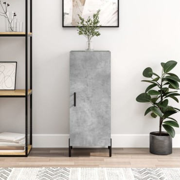 vidaXL Ντουλάπι Γκρι Σκυροδέματος 34,5x34x90cm Επεξεργασμένο Ξύλο 1 τεμ.