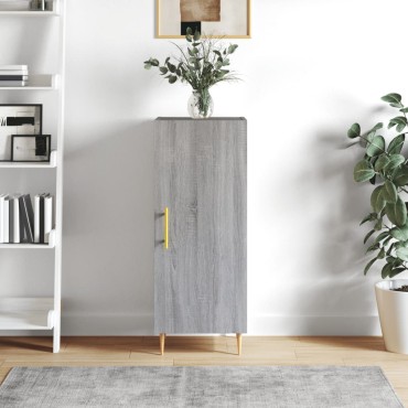 vidaXL Ντουλάπι Γκρι Sonoma 34,5x34x90cm από Επεξεργασμένο Ξύλο 1 τεμ.