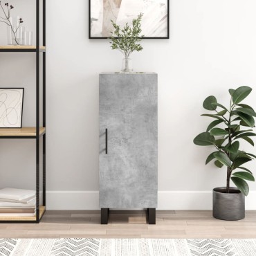 vidaXL Ντουλάπι Γκρι Σκυροδέματος 34,5x34x90cm Επεξεργασμένο Ξύλο 1 τεμ.