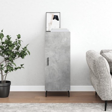 vidaXL Ντουλάπι Γκρι Σκυροδέματος 34,5x34x90cm Επεξεργασμένο Ξύλο 1 τεμ.