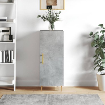 vidaXL Ντουλάπι Γκρι Σκυροδέματος 34,5x34x90cm Επεξεργασμένο Ξύλο 1 τεμ.