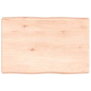 vidaXL Επιφάνεια Τραπεζιού 60x40x(2-6)cm Ακατέργαστο Μασίφ Ξύλο Δρυός 1 τεμ.