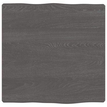 vidaXL Επιφ Τραπεζιού Αν Καφέ 40x40x(2-4)cm Ακατέργ. Μασίφ Ξύλο Δρυός 1 τεμ.