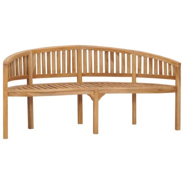 vidaXL Παγκάκι με Καμπυλωτή Πλάτη από Μασίφ Ξύλο Teak 180x66x86cm 1 τεμ.