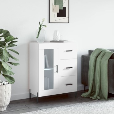 vidaXL Ντουλάπι Λευκό 69,5x34x90cm από Επεξεργασμένο Ξύλο 1 τεμ.