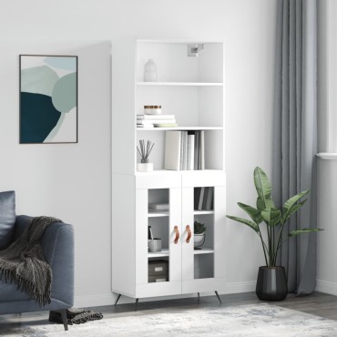 vidaXL Ντουλάπι Λευκό 69,5x34x180cm από Επεξεργασμένο Ξύλο 1 τεμ.