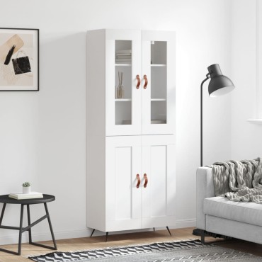 vidaXL Ντουλάπι Λευκό 69,5x34x180cm από Επεξεργασμένο Ξύλο 1 τεμ.