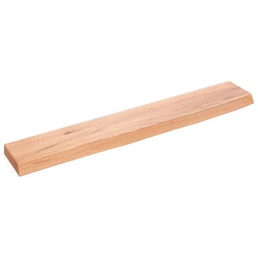 vidaXL Ράφι Τοίχου Ανοιχτό Καφέ 60x10x2cm Επεξεργ. Μασίφ Ξύλο Δρυός 1 τεμ.