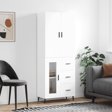 vidaXL Ντουλάπι Λευκό 69,5x34x180cm από Επεξεργασμένο Ξύλο 1 τεμ.