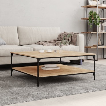 vidaXL Τραπεζάκι Σαλονιού Sonoma Δρυς 100x100x40cm Επεξεργασμένο Ξύλο 1 τεμ.