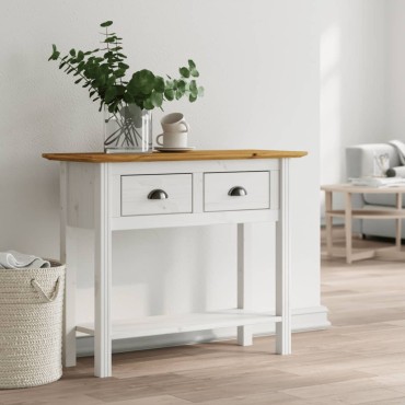 vidaXL Τραπέζι Κονσόλα BODO Καφέ 91x35x74cm Μασίφ Ξύλο Πεύκου 1 τεμ.