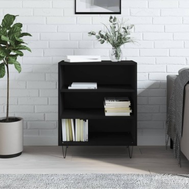 vidaXL Ραφιέρα Μαύρη 57x35x70cm από Επεξεργασμένο Ξύλο 1 τεμ.