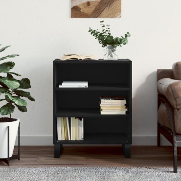 vidaXL Ραφιέρα Μαύρη 57x35x70cm από Επεξεργασμένο Ξύλο 1 τεμ.