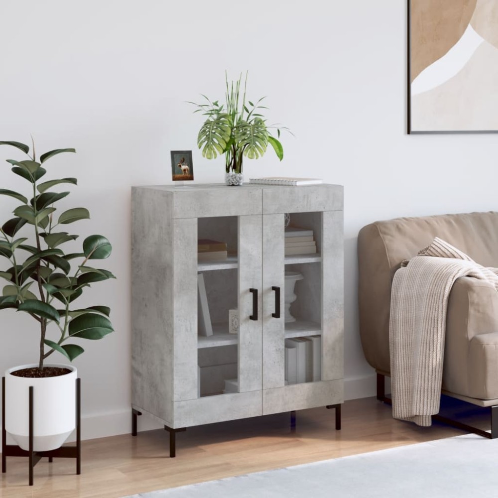 vidaXL Ντουλάπι Γκρι Σκυροδέματος 69,5x34x90cm Επεξεργασμένο Ξύλο 1 τεμ.