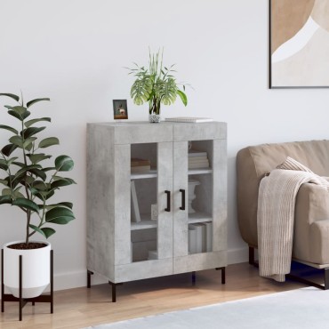 vidaXL Ντουλάπι Γκρι Σκυροδέματος 69,5x34x90cm Επεξεργασμένο Ξύλο 1 τεμ.