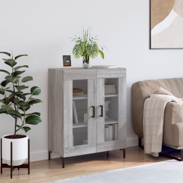 vidaXL Ντουλάπι Γκρι Sonoma 69,5x34x90cm από Επεξεργασμένο Ξύλο 1 τεμ.