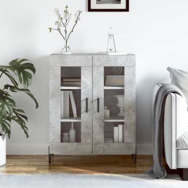 vidaXL Ντουλάπι Γκρι Σκυροδέματος 69,5x34x90cm Επεξεργασμένο Ξύλο 1 τεμ.