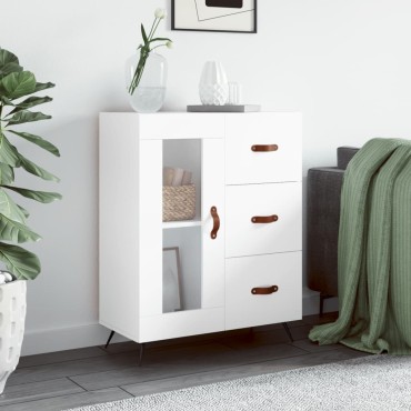 vidaXL Ντουλάπι Λευκό 69,5x34x90cm από Επεξεργασμένο Ξύλο 1 τεμ.