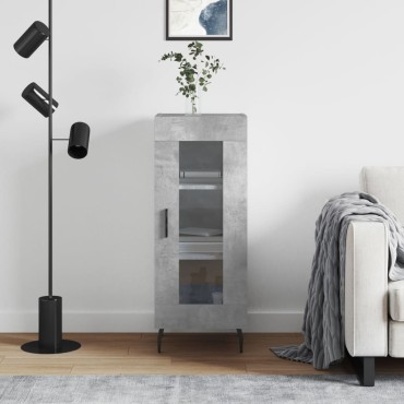 vidaXL Ντουλάπι Γκρι Σκυροδέματος 34,5x34x90cm Επεξεργασμένο Ξύλο 1 τεμ.