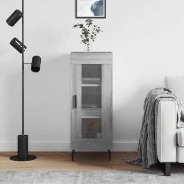 vidaXL Ντουλάπι Γκρι Sonoma 34,5x34x90cm από Επεξεργασμένο Ξύλο 1 τεμ.