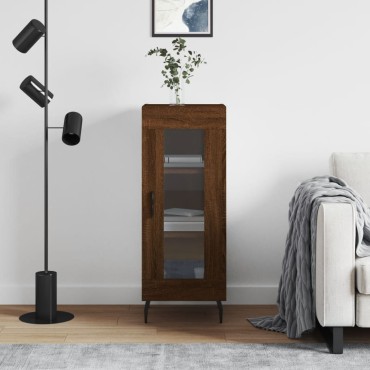 vidaXL Ντουλάπι Καφέ Δρυς 34,5x34x90cm Επεξεργασμένο Ξύλο 1 τεμ.