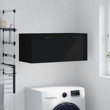 vidaXL Ντουλάπι Τοίχου Μαύρο 80x36,5x35cm από Επεξεργασμένο Ξύλο 1 τεμ.
