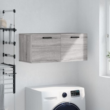 vidaXL Ντουλάπι Τοίχου Γκρι Sonoma 80x36,5x35cm Επεξεργασμένο Ξύλο 1 τεμ.