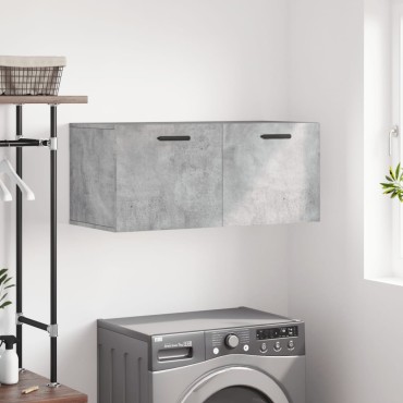vidaXL Ντουλάπι Τοίχου Γκρι Σκυρ. 80x36,5x35cm Επεξεργασμένο Ξύλο 1 τεμ.