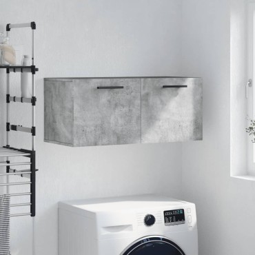 vidaXL Ντουλάπι Τοίχου Γκρι Σκυρ. 80x36,5x35cm Επεξεργασμένο Ξύλο 1 τεμ.