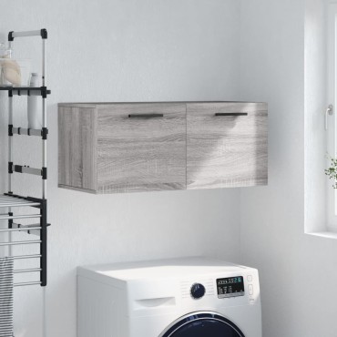 vidaXL Ντουλάπι Τοίχου Γκρι Sonoma 80x36,5x35cm Επεξεργασμένο Ξύλο 1 τεμ.