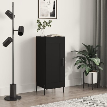 vidaXL Ντουλάπι Μαύρο 34,5x34x90cm από Επεξεργασμένο Ξύλο 1 τεμ.