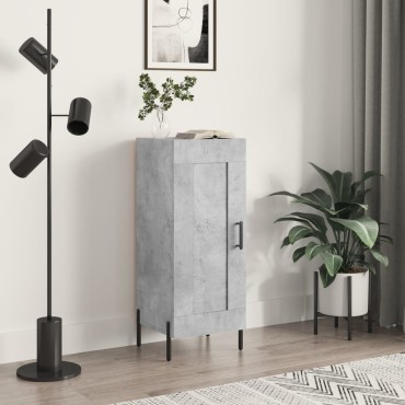 vidaXL Ντουλάπι Γκρι Σκυροδέματος 34,5x34x90cm Επεξεργασμένο Ξύλο 1 τεμ.