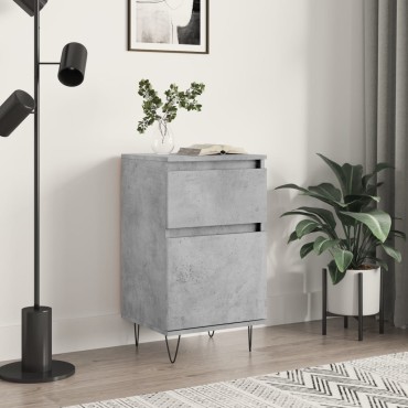vidaXL Συρταριέρα Γκρι Σκυροδ. 40x35x70cm από Επεξεργασμένο Ξύλο 1 τεμ.