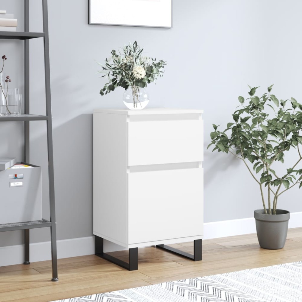 vidaXL Συρταριέρα Λευκή 40x35x70cm από Επεξεργασμένο Ξύλο 1 τεμ.