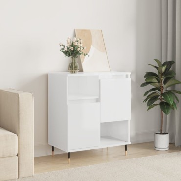 vidaXL Ντουλάπι Γυαλιστερό Λευκό 60x35x70cm από Επεξεργασμένο Ξύλο 1 τεμ.